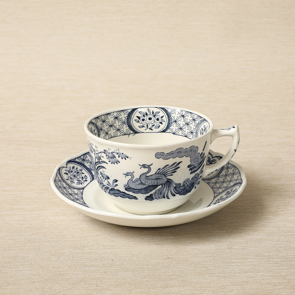 Old Chelsea blue & white cup and saucer set c. 1920 by Furnivals | Copper  Beech
