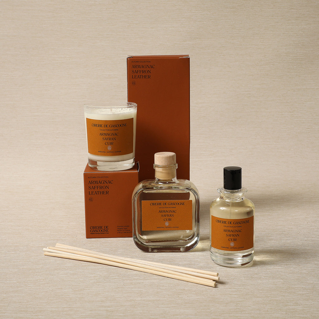 Armagnac saffron leather scented candle