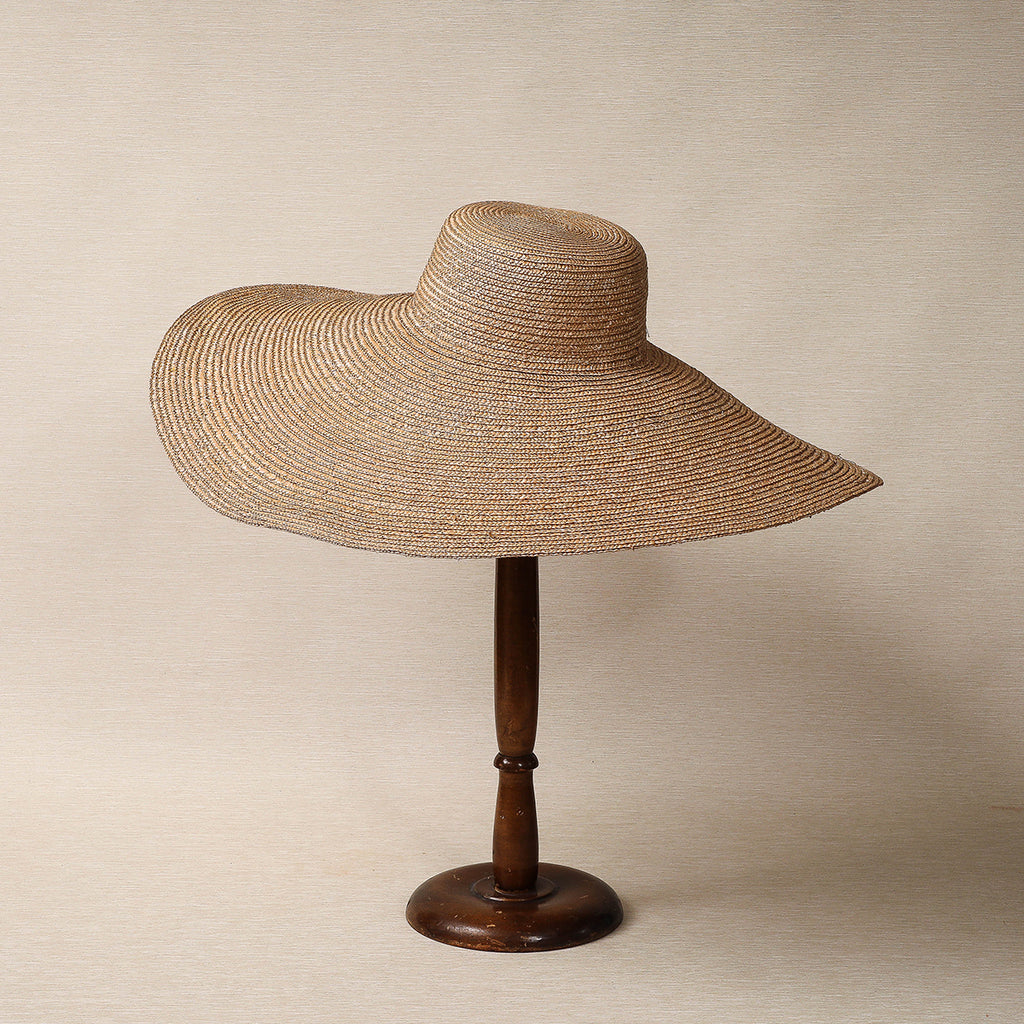 Straw hat with oversize brim