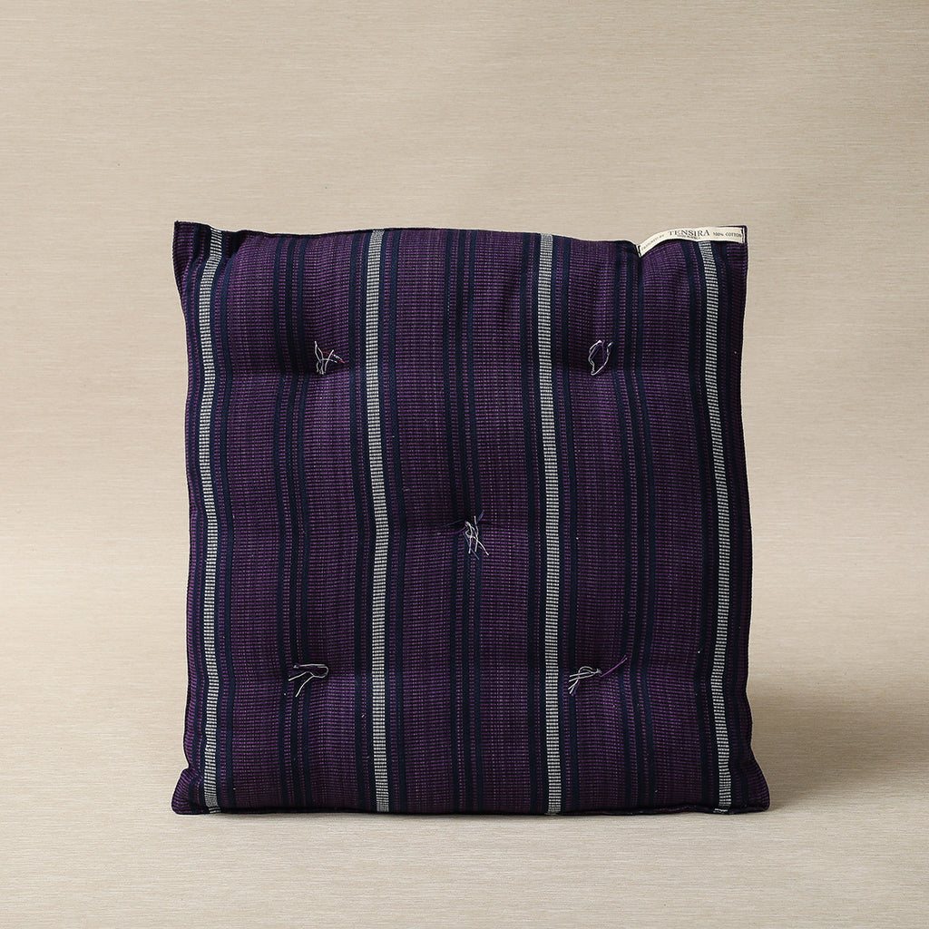 Tartan purple square chair cushion