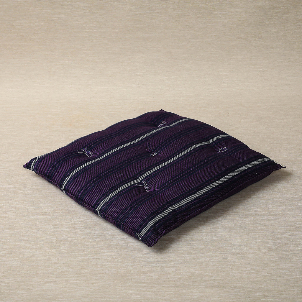 Tartan purple square chair cushion