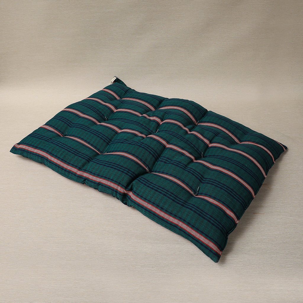 Tartan kelly green rectangular cushion