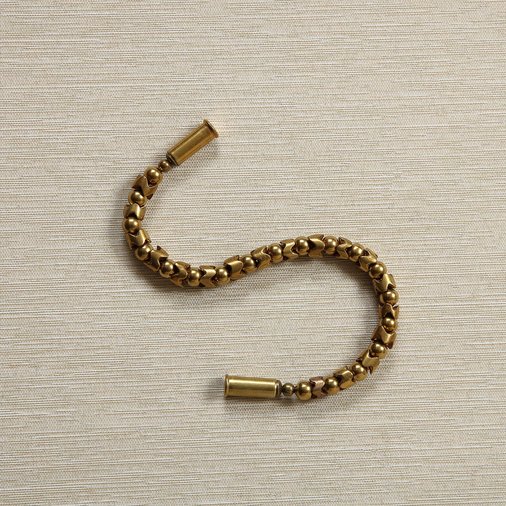 Brass beaded bracelet