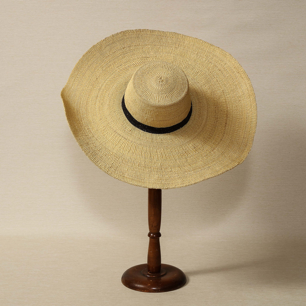 Extra Large Panama hat with indigo band