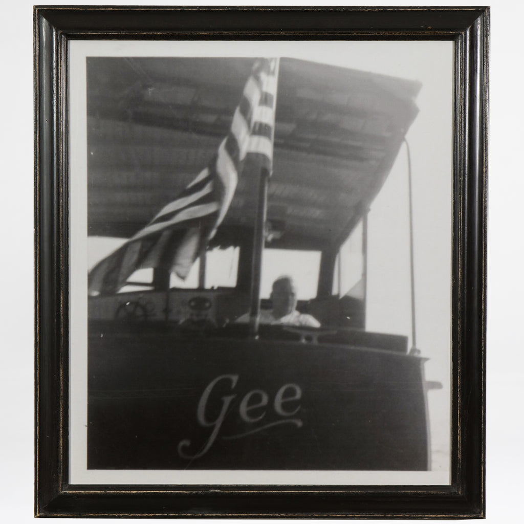 "Gee" framed print in a Dutch black gesso frame