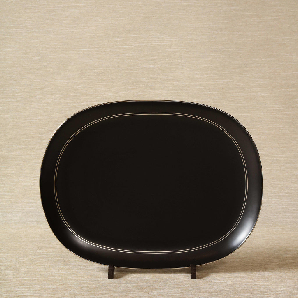 Tiago Matte charcoal large oval platter