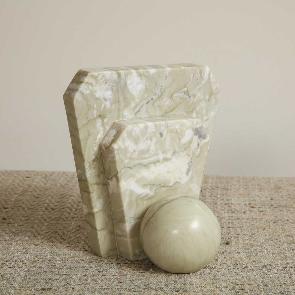 Billie Large Bookend in Oyster Marble