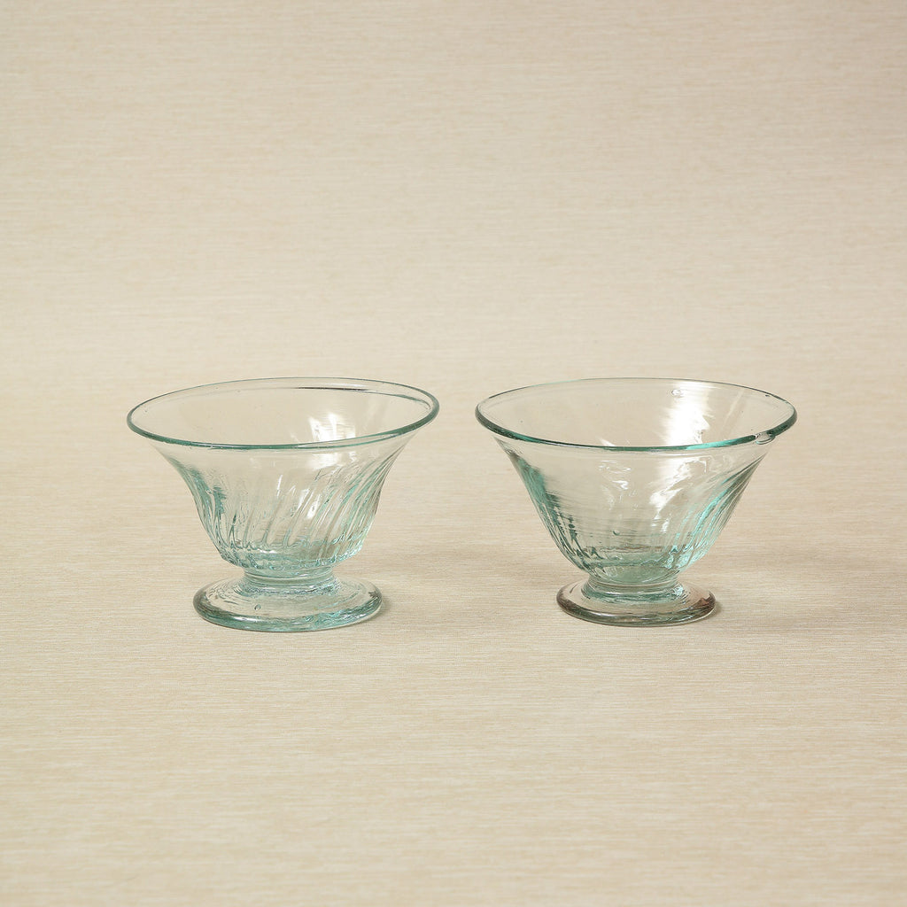 Small glass footed bowl