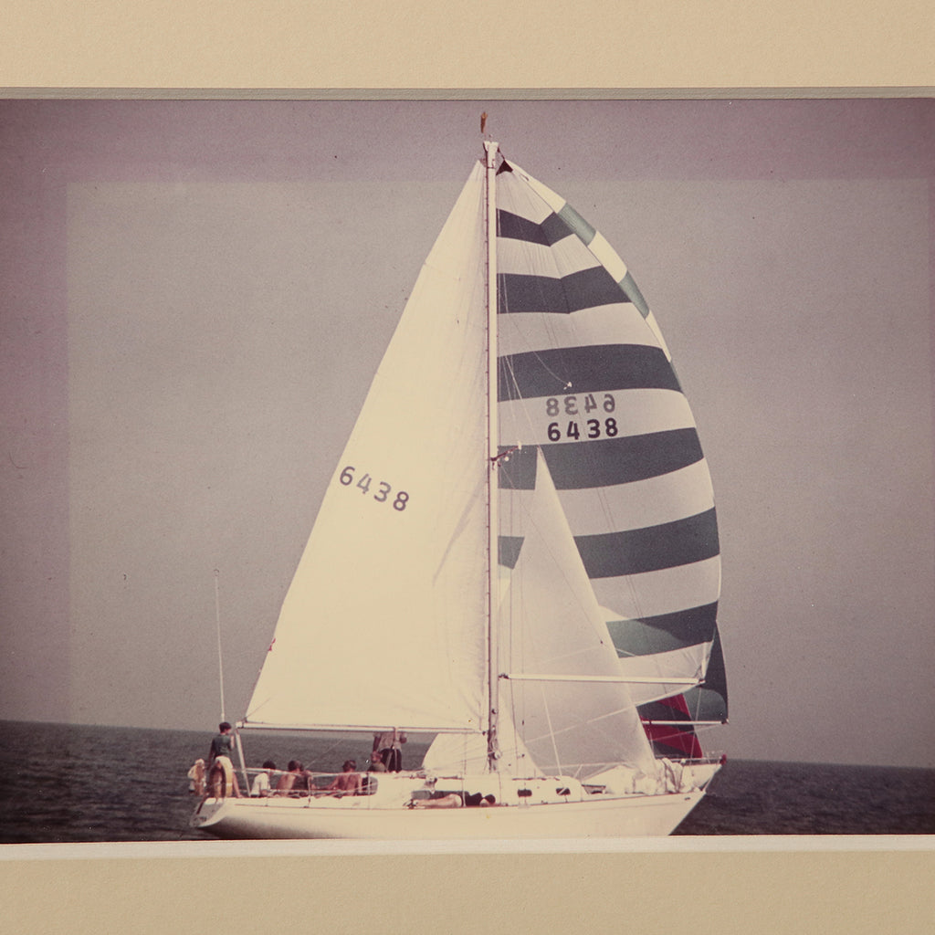 Cruising yacht color photo circa 1970