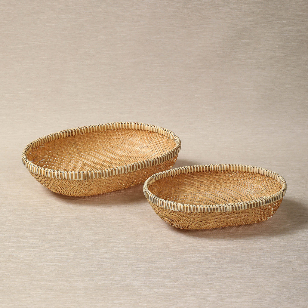 Vietnamese oval colander baskets