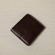Japanese washed leather wallet | Copper Beech