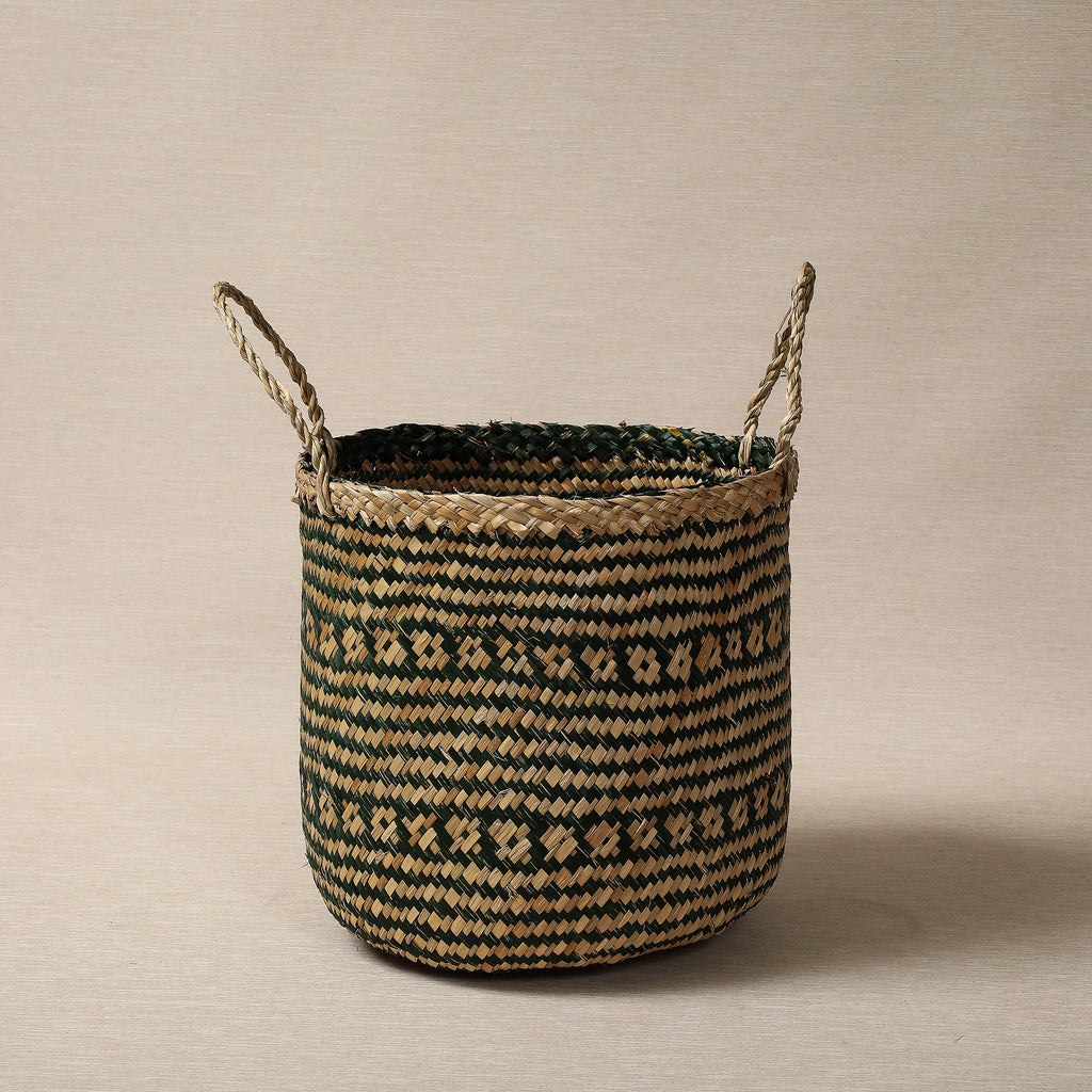 Green Vietnamese Flower Basket