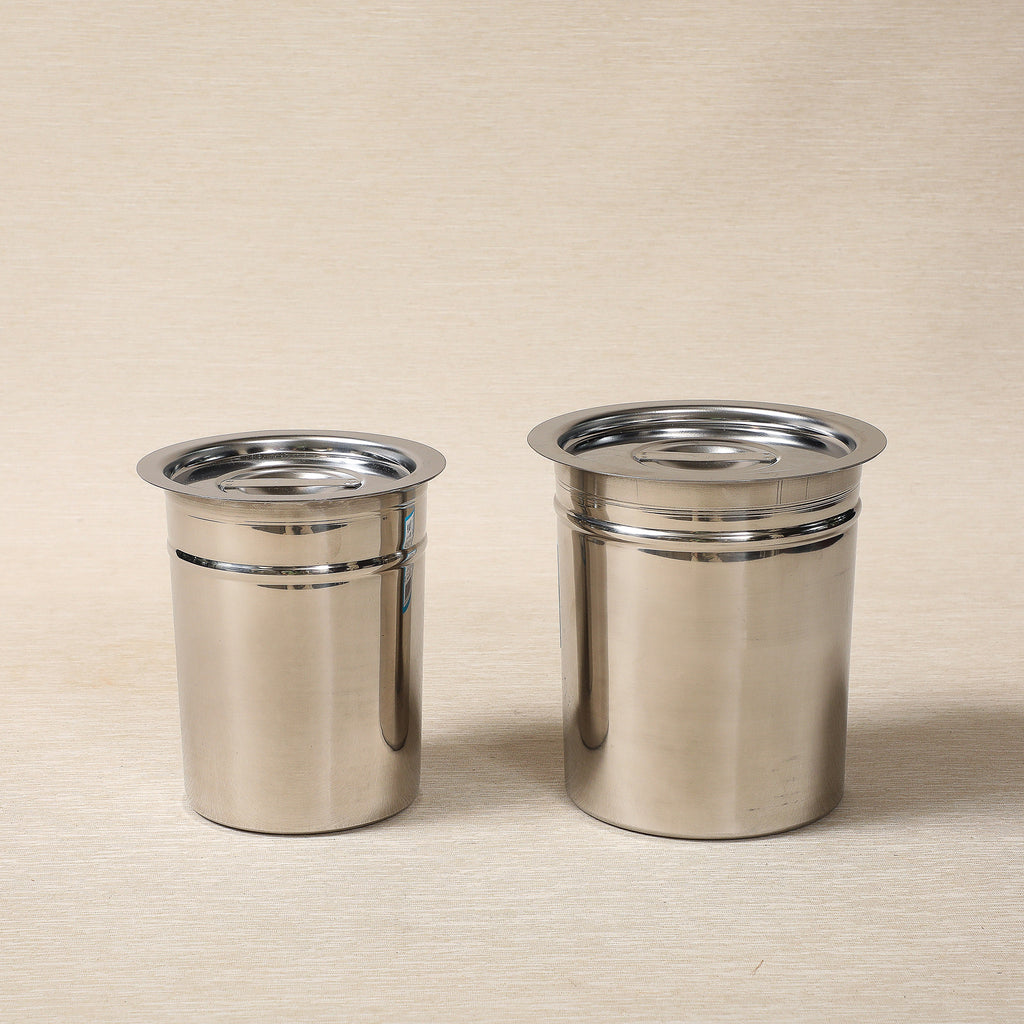 Industrial stainless steel kitchen containers