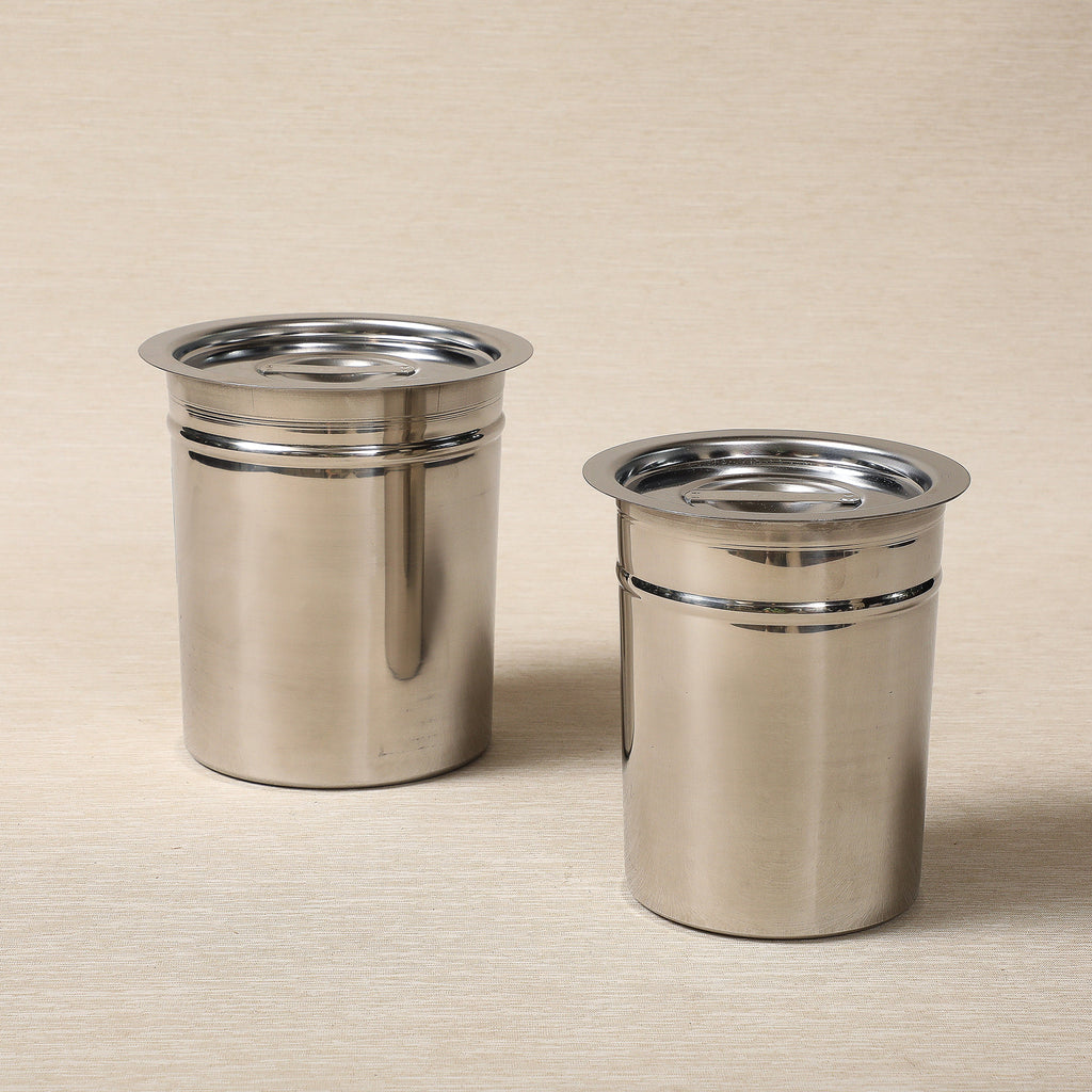 Industrial stainless steel kitchen containers