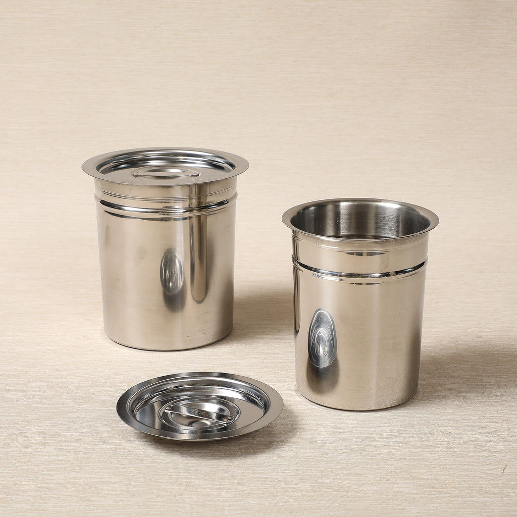 Industrial stainless steel kitchen containers