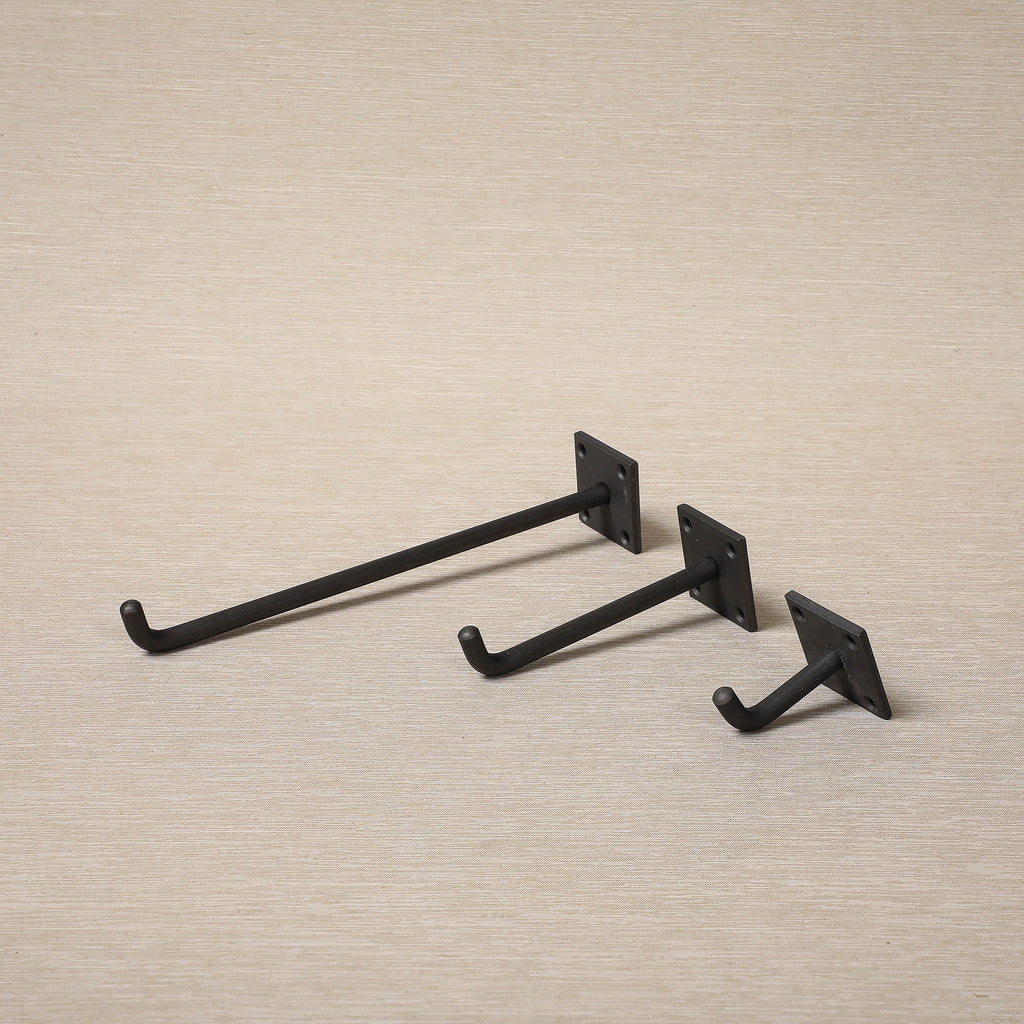 Black steel wall hooks from Japan