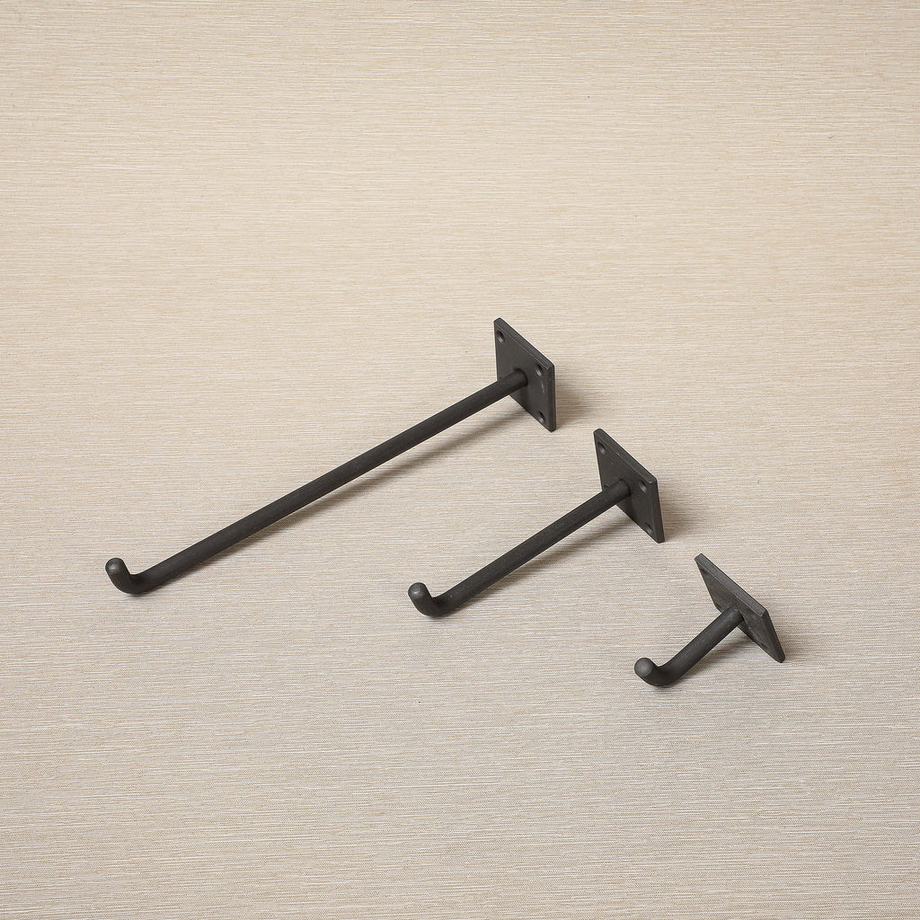 Black steel wall hooks from Japan