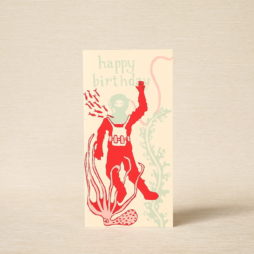 Long Happy Birthday Deep Sea Diver Card | Copper Beech