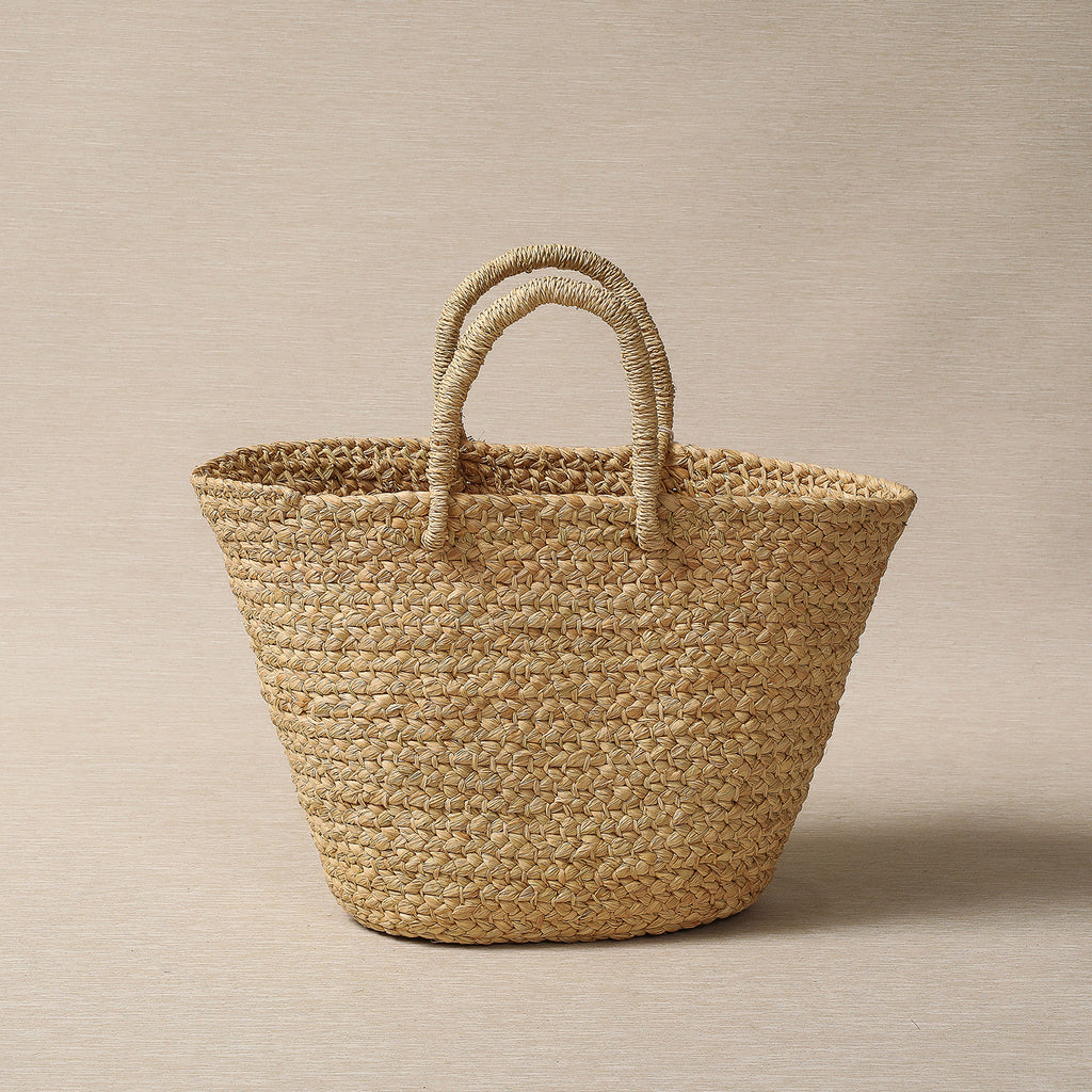 Braided raffia day tote