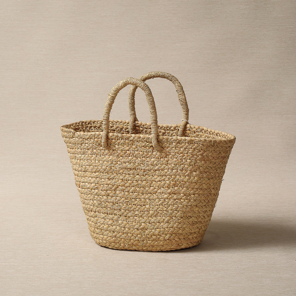 Braided raffia day tote