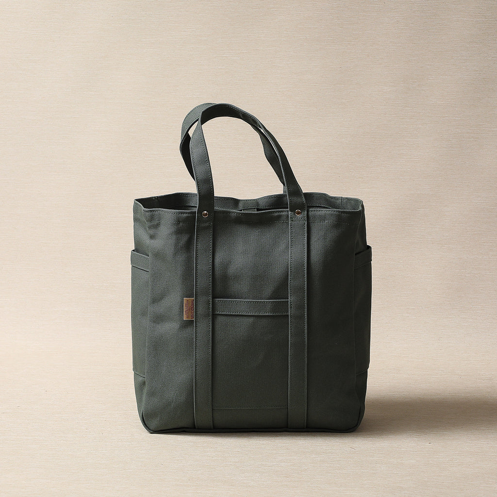 Grey Threadline Square Tote