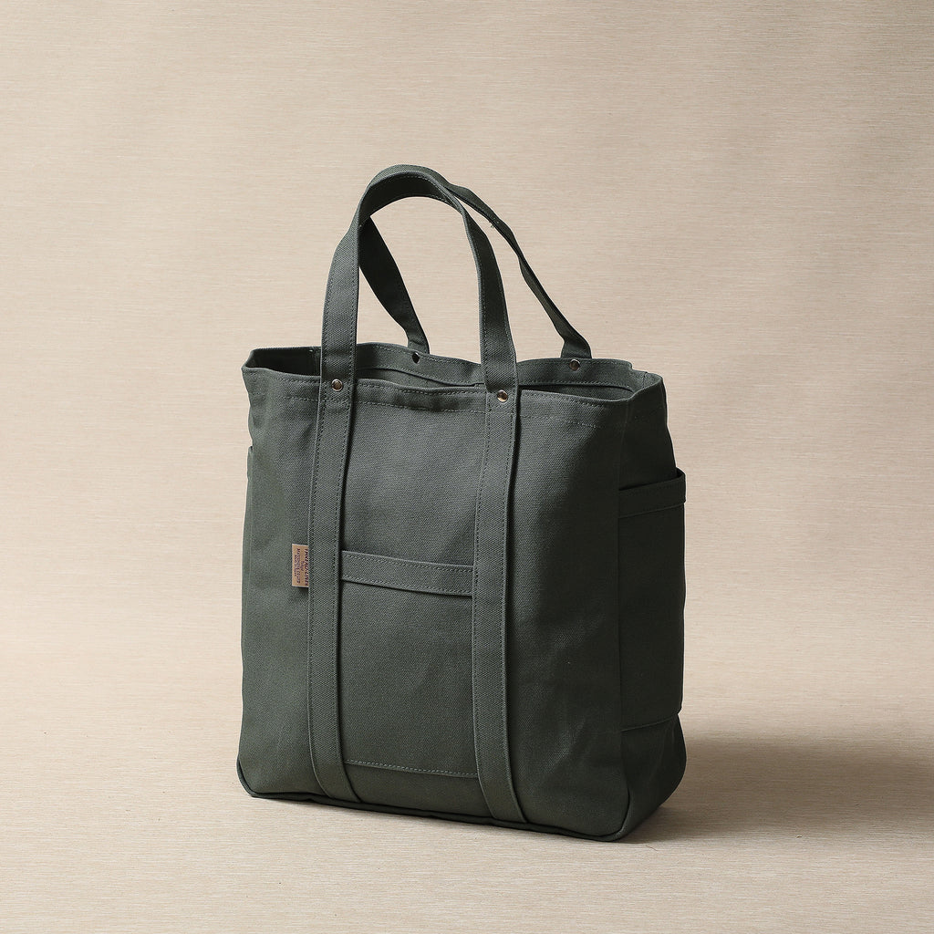 Grey Threadline Square Tote