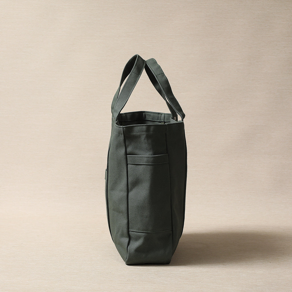 Grey Threadline Square Tote