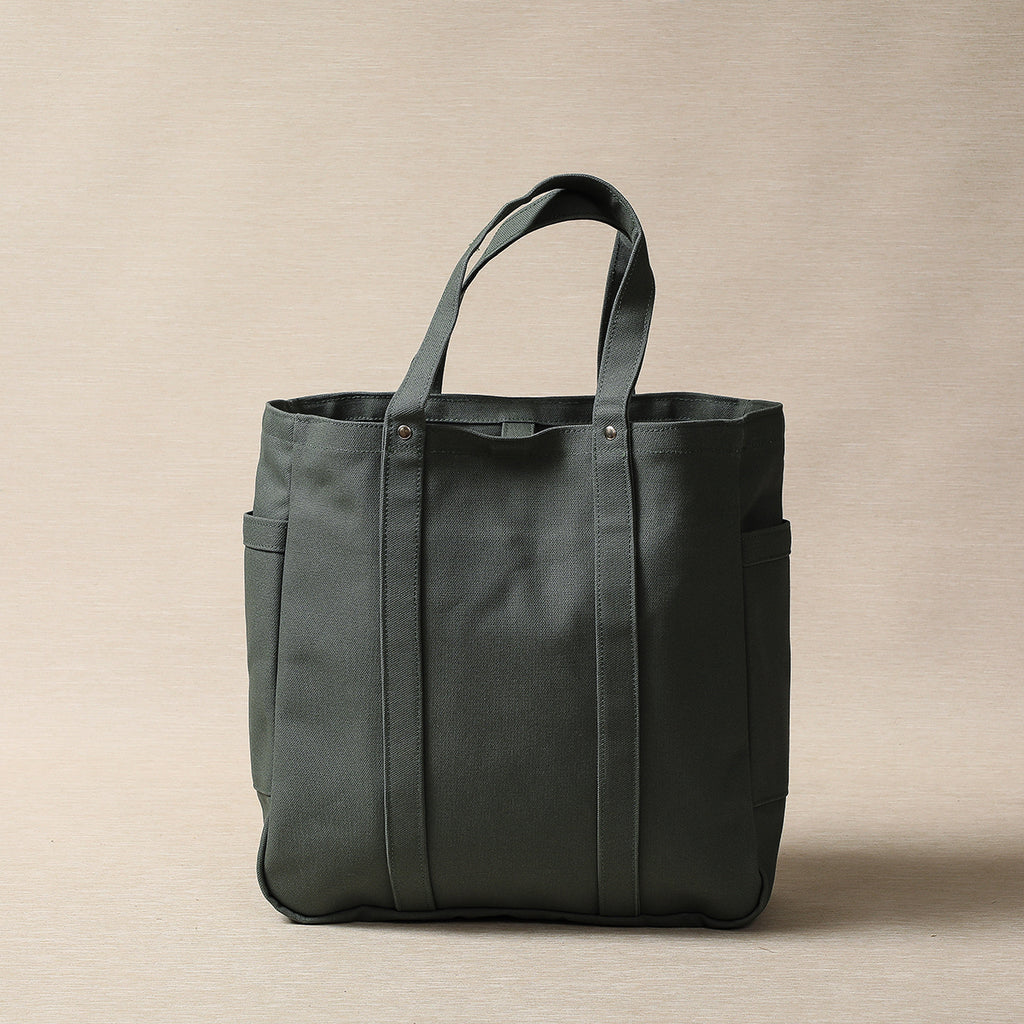 Grey Threadline Square Tote