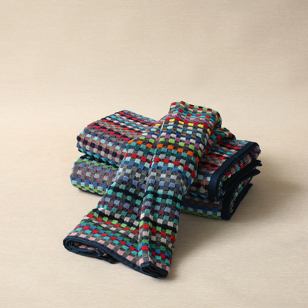 Colorful textured spa towels