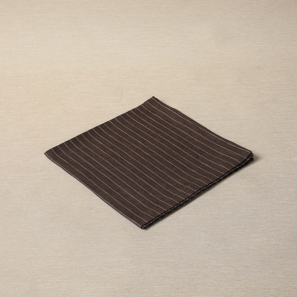 Brown Pinstripe Linen Napkin