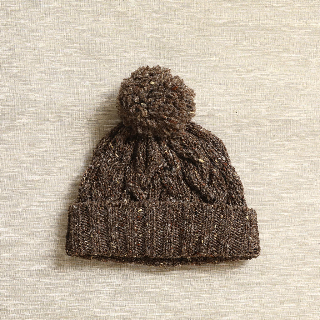 Chunky Cable Hat with Pom Pom