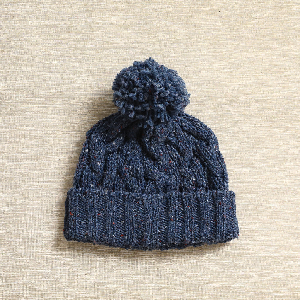 Chunky Cable Hat with Pom Pom