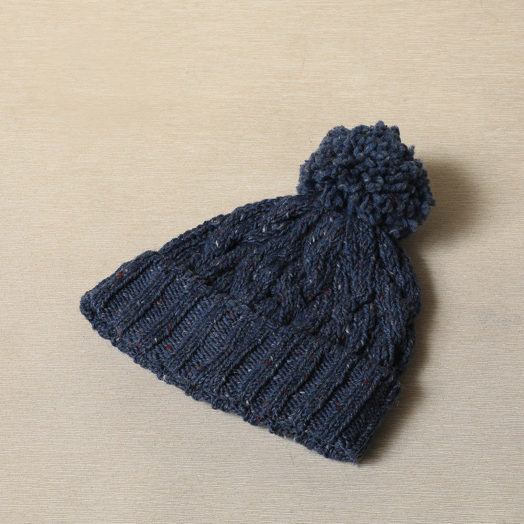 Chunky Cable Hat with Pom Pom