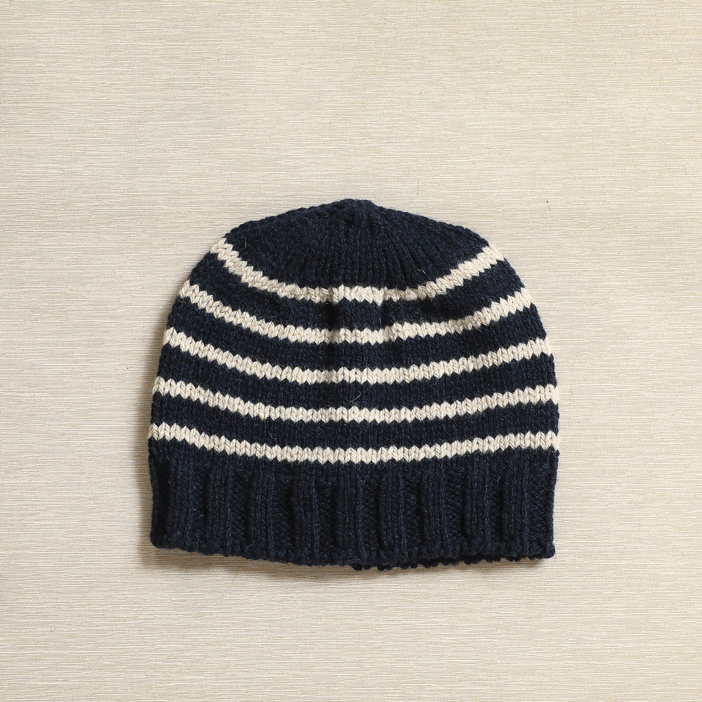 Simple Striped Knit Hat