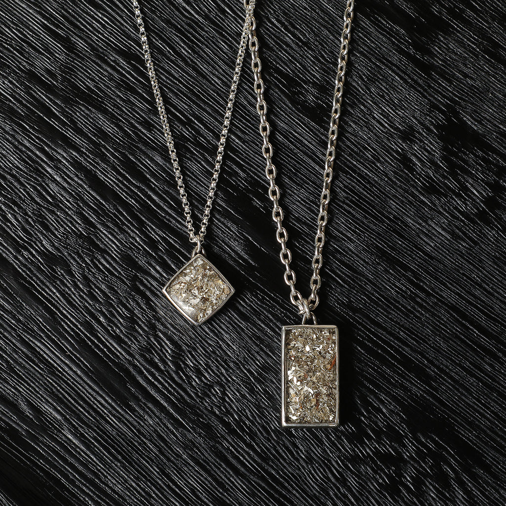 Rectangular Glitter Pendant