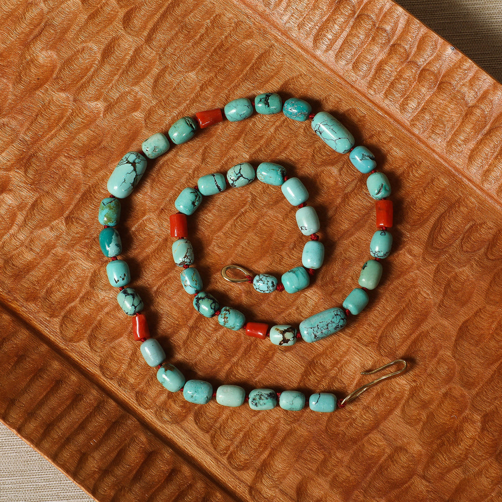 Chinese Turquoise & Coral Necklace
