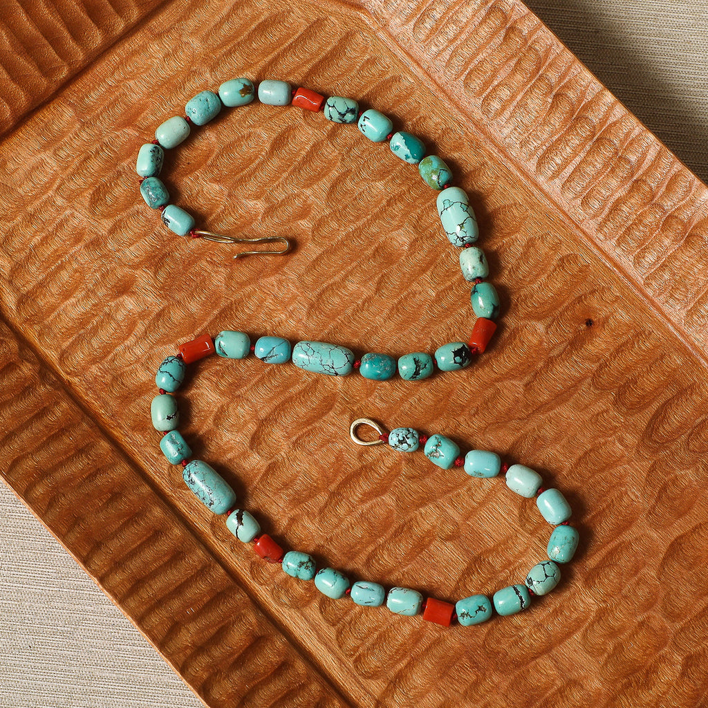 Chinese Turquoise & Coral Necklace