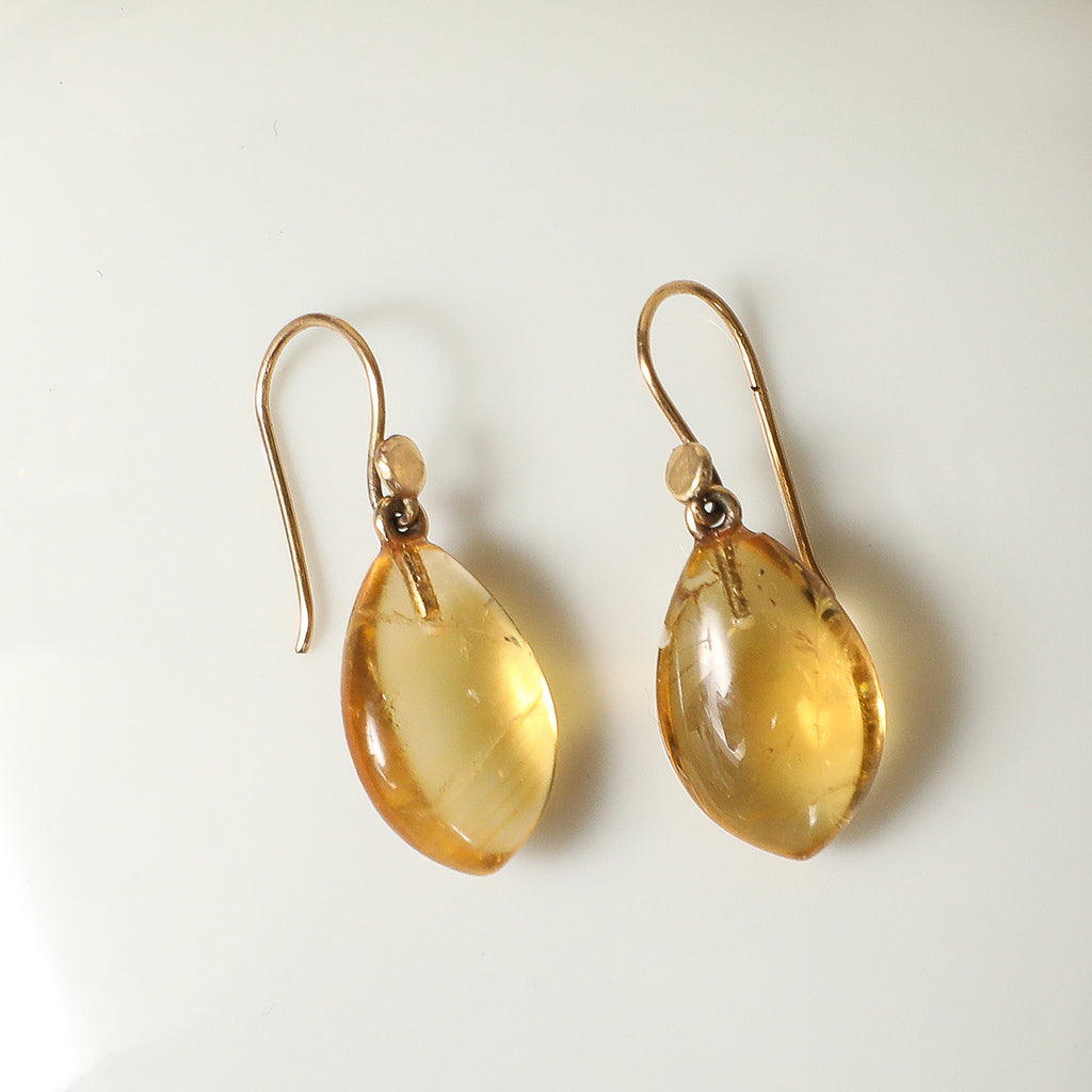 Citrine Tear Drop Earrings