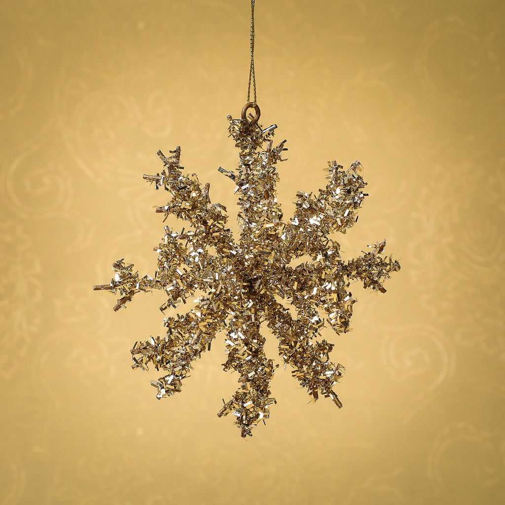 Small tinsel snowflakes