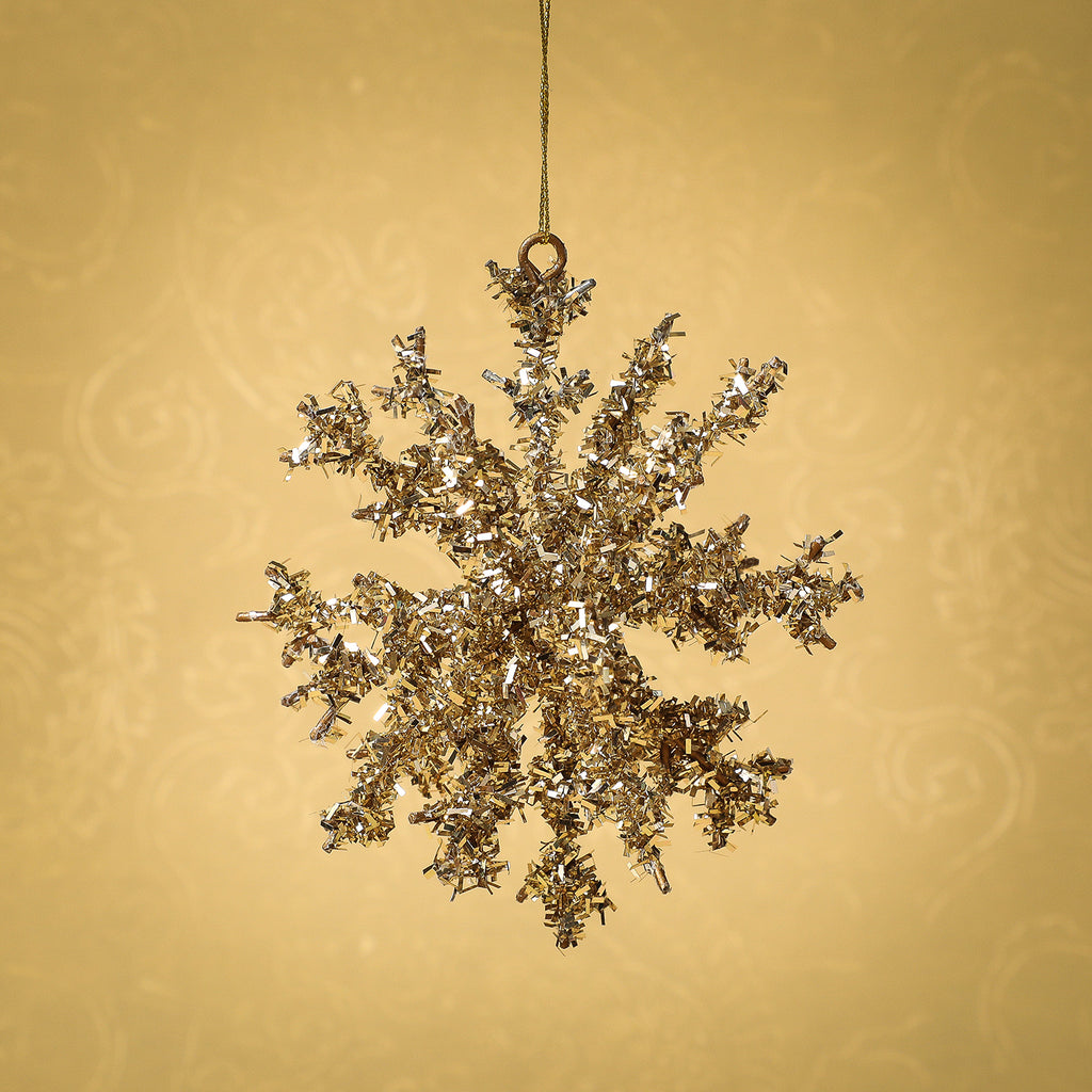 Small tinsel snowflakes