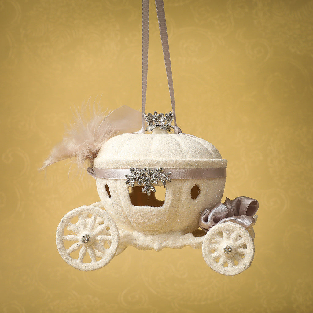Cream Carriage Ornament