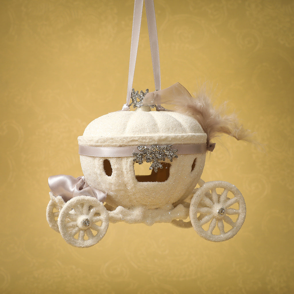 Cream Carriage Ornament