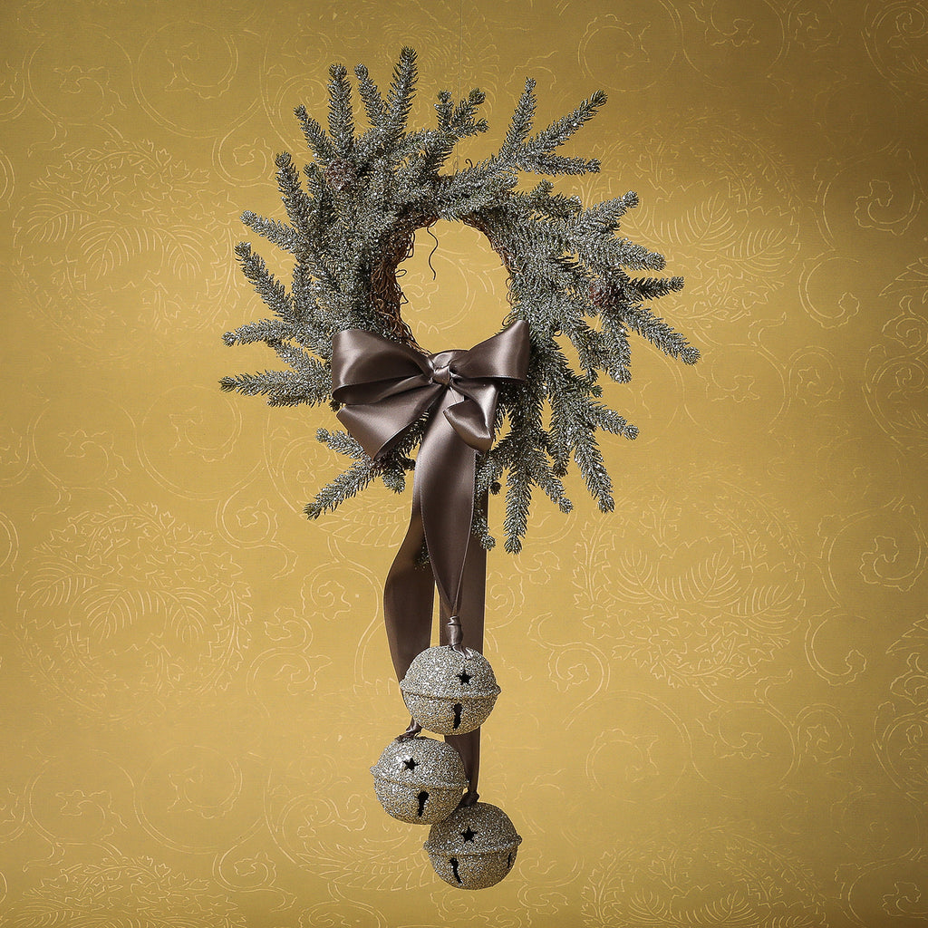 Pine Wreath with Double Bell or Pinecon