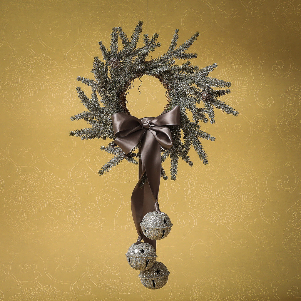 Pine Wreath with Double Bell or Pinecon