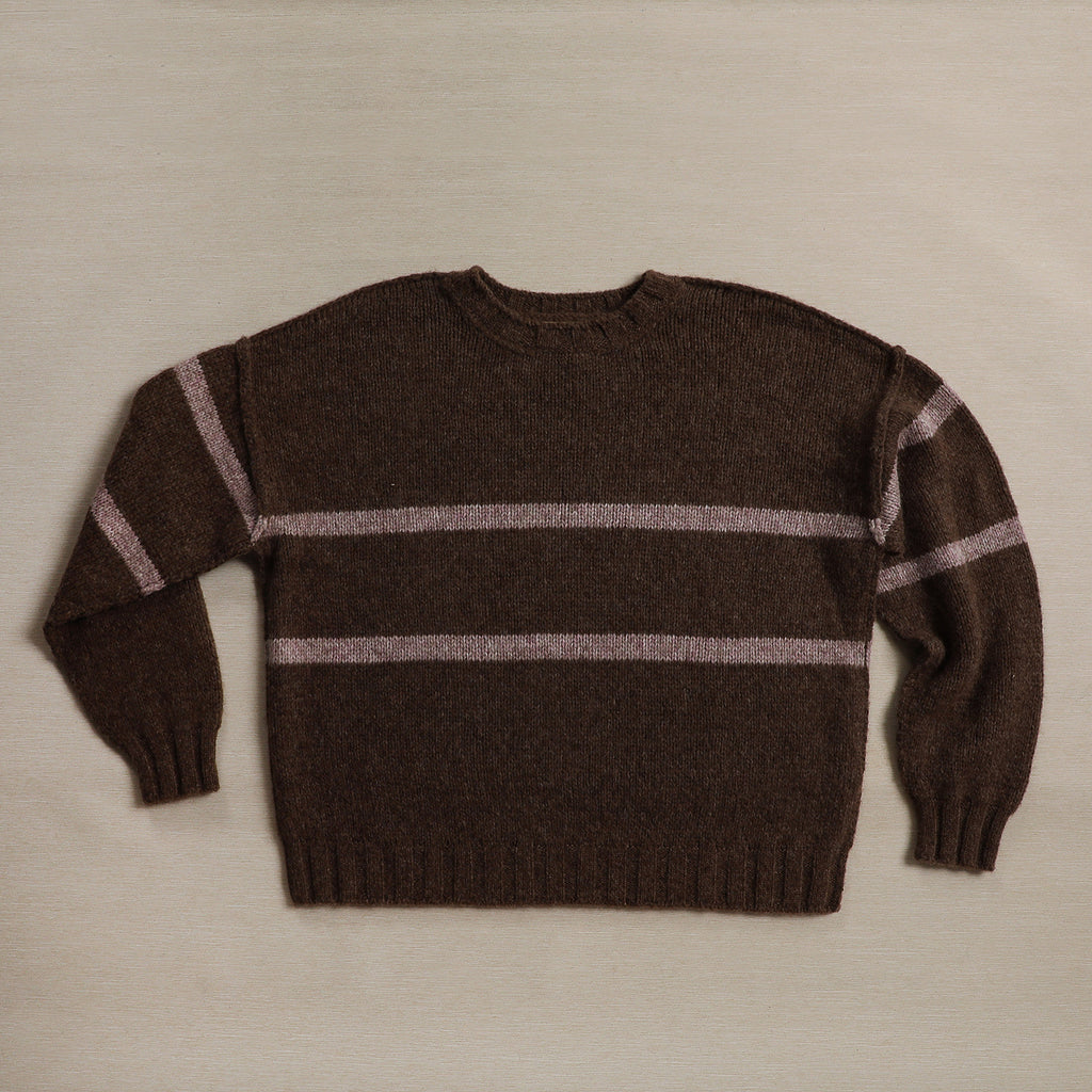 Melange striped sweater