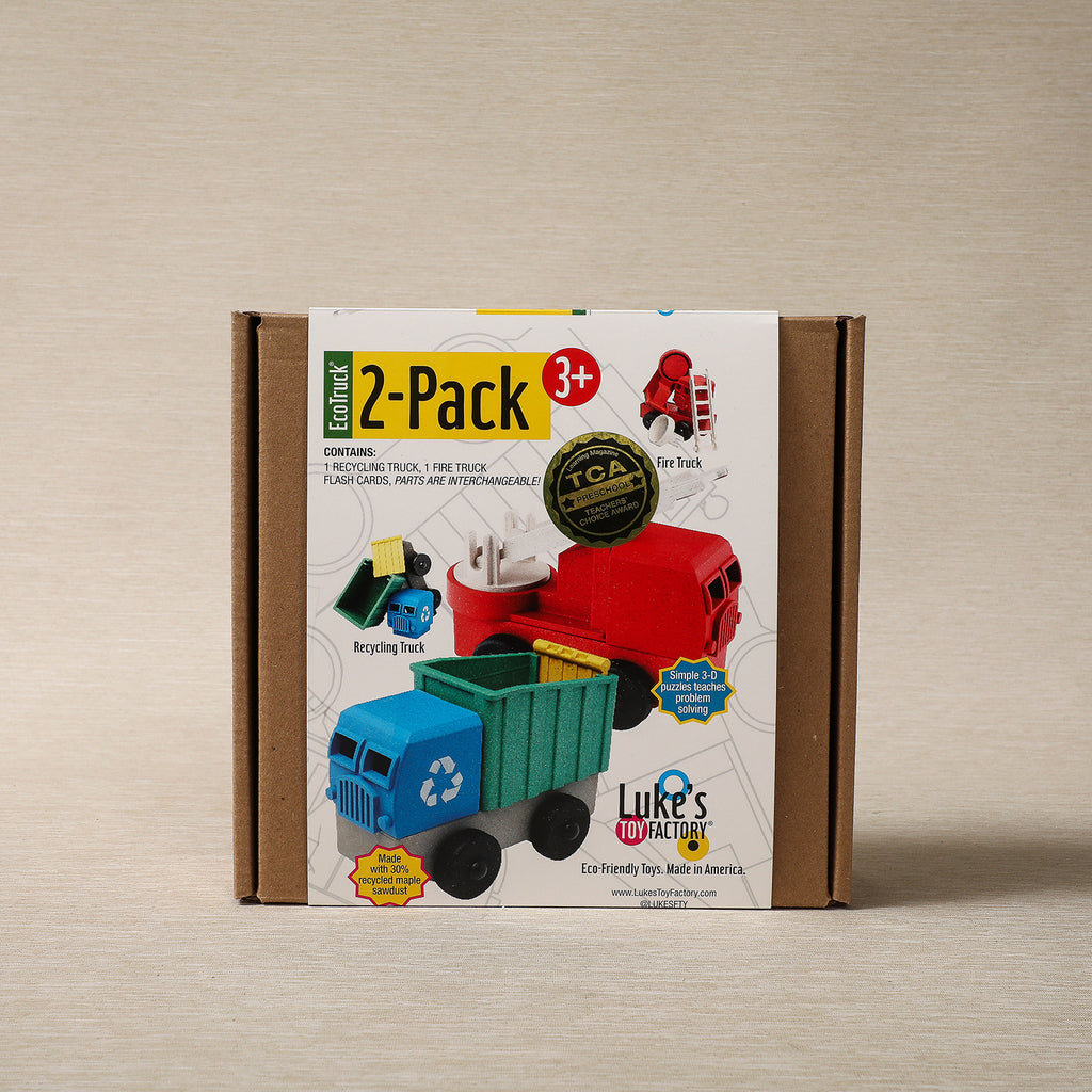 Two pack fire and recycling truck set