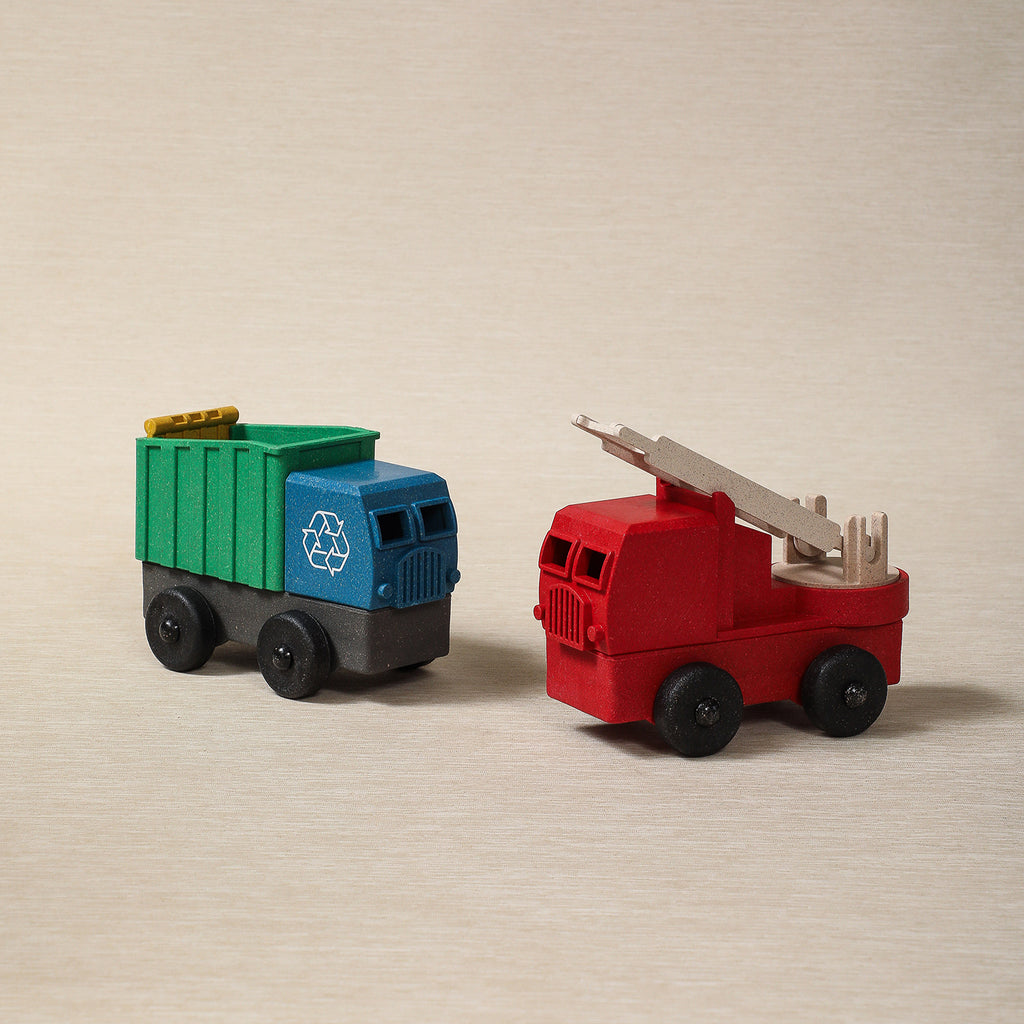 Two pack fire and recycling truck set