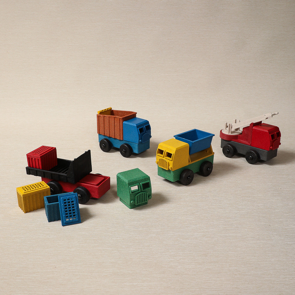 Four-pack of toy trucks