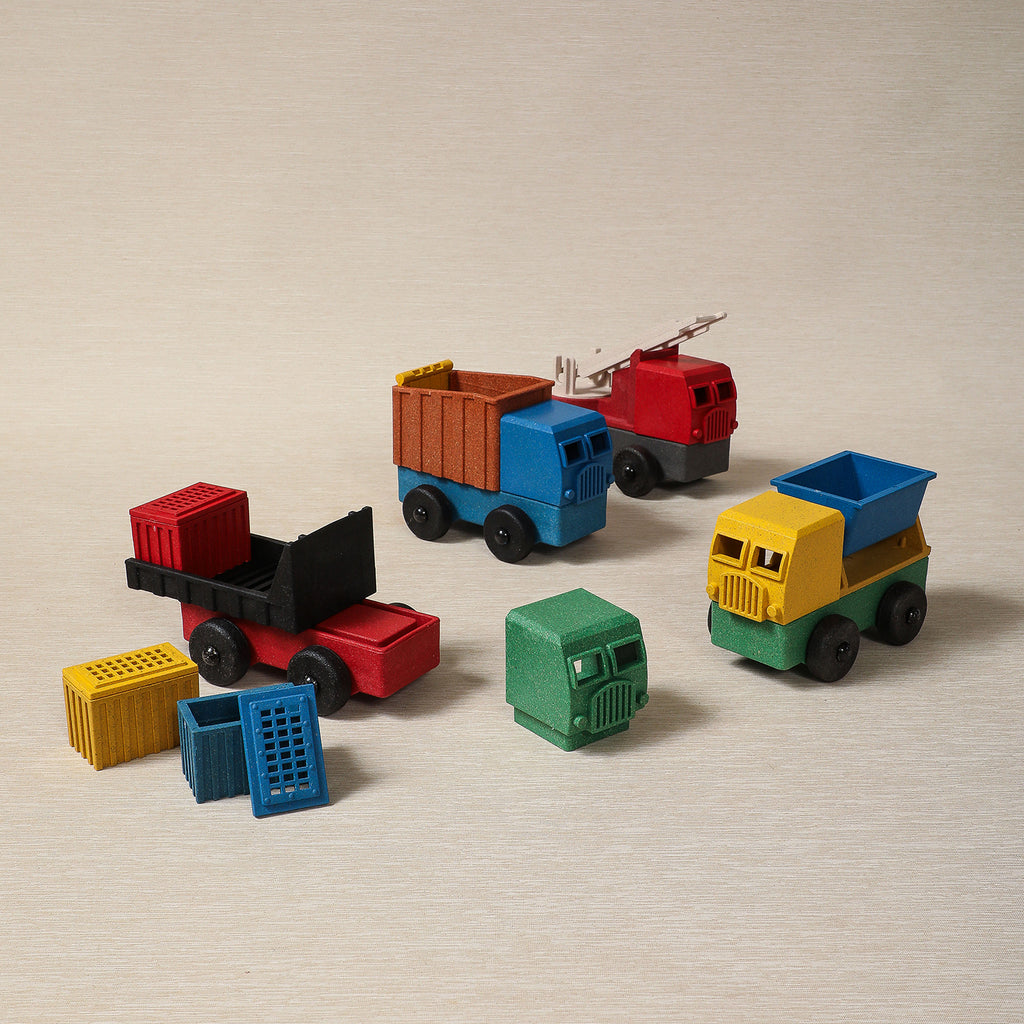 Four-pack of toy trucks