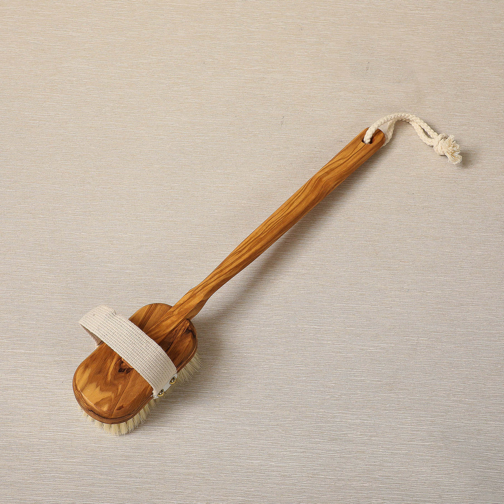 Olive wood bath brush